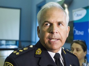 Ottawa Police Chief Charles Bordeleau answers questions from the media at Ottawa City Hall.