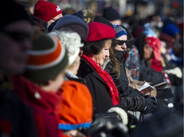 Crowds lined the streets during the National Remembrance Day Ceremony at the National War Memorial in Ottawa on Saturday, November 11, 2017.