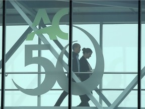 While pickets marched at the entrances to Algonquin College on Monday, the interior of the campus was almost empty.