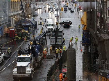 Another sinkhole has opened up on Rideau Street just east of Sussex Drive, in Ottawa on Thursday, Nov 2, 2017.