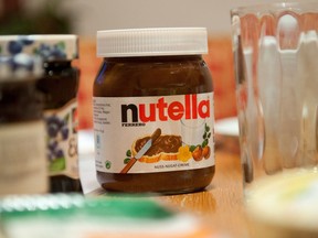 GERMANY-ITALY-CONSUMER-NUTELLA

A picture taken on January 8, 2014 shows a pot of Italian hazelnut and cocoa spread "Nutella" on a breakfast table in Inzell, Germany. The maker of the chocolate and hazelnut spread Nutella acknowledged on November 6, 2017 adjusting its formula following a report by a German consumer group. / AFP PHOTO / dpa / Tobias Hase / Germany OUTTOBIAS HASE/AFP/Getty Images

Germany OUT
TOBIAS HASE, AFP/Getty Images
