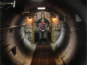 In this Nov. 2, 2017 photo, Mathew Fulkerson and his wife Leigh Ann pose at their Subterra Airbnb located in a former underground missile silo base near Eskridge, Kan. The Subterra Castle Airbnb opened for business about six months ago (Thad Allton/The Topeka Capital-Journal via AP) ORG XMIT: KSTOP501

MANDATORY CREDIT
Thad Allton, AP