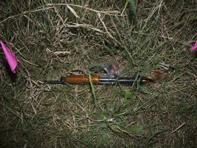 Basil Borutski's 12-gauge shotgun, found following his arrest in a Kinburn field.