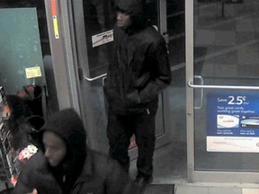 Montreal Road gas station robbery suspects.