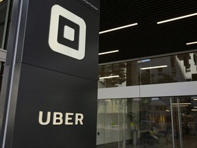 The building that houses the headquarters of Uber in San Francisco are shown on Wednesday, June 21, 2017. Uber isn't saying how many Canadians were affected by a security breach that saw hackers steal the personal information of millions of its customers around the world last year. THE CANADIAN PRESS/AP-Eric Risberg