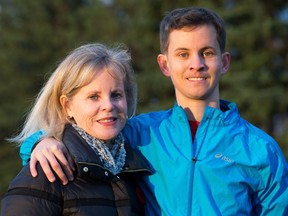 Jay Sneddon, with his mom, Diana Sneddon.