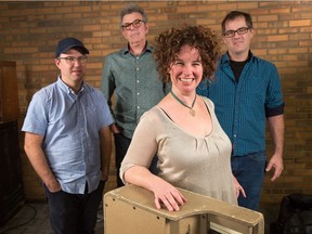 Singer Megan Jerome is in the OC Sessions studio with Don Cummings (from left) on the Hammond organ, Fred Guignion on guitar and Mike Essoudry on drums.  Photo Wayne Cuddington/ Postmedia
Wayne Cuddington, Postmedia