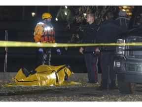 Ottawa police are investigating the discovery of a body that was pulled from the Rideau River near where it meets the Ottawa River in Ottawa Ontario Tuesday Nov 14, 2017. Fire and police crews responded to Sussex Drive and Stanley Avenue just after 4 p.m. Tuesday after bystanders reported seeing a person in the Rideau River, near the Union Bridge.  Tony Caldwell
Tony Caldwell