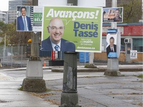 Election signs in Gatineau