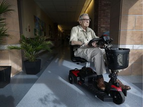 Charles Beddoe at the Perley and Rideau Veterans Health Centre in Ottawa Ontario Tuesday Oct. 17, 2017. Beddoe, 97, was a Royal Canadian Navy Petty Officer and combat cameraman who filmed the assault by Canadian troops on Juno Beach.