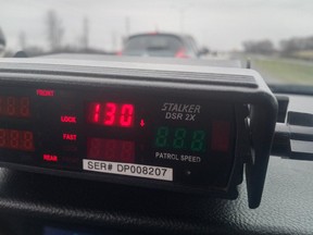 Police traffic officers nail another speeder on the 'Limebank Raceway.'