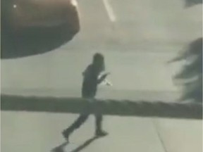 Suspect in New York terror attack runs through streets before being shot – video