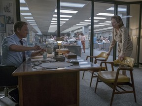 Tom Hanks (as Ben Bradlee) and Meryl Streep (as Kay Graham) in The Post.