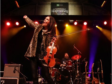 Colleen Searson performs on stage during The Scottish Society of Ottawa's Hogmanay at the Aberdeen Pavilion on Sunday night.