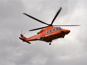 An Ornge ambulance helicopter