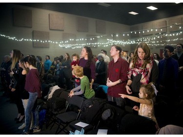 On December 21 Living Waters Christian Assembly had a devastating fire destroying the building and a long list of items related to its activities and programs. The annual Carols and Candlelight service still took place Sunday, led by Pastor Syd Curry, but was held at the Woodvale Pentecostal Church Sunday December 24, 2017.   Ashley Fraser/Postmedia