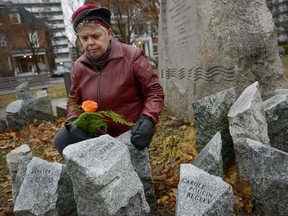 Mary Faught, the landscape architect who designed the Minto Park monument honouring women who were abused and murdered by men, is photographed on Tuesday, Dec. 5, 2017.