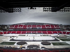 The outdoor rink awaits the Sens and the Habs