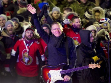 Bryan Adams performed at the second intermission of the Ottawa Senators and the Montreal Canadiens NHL 100 Classic game in Ottawa on Saturday December 16, 2017 at TD Place.   Ashley Fraser/Postmedia