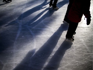 People braved the chilly temperatures to enjoy a skate in the sunshine on Parliament Hill, part of the Canada 150 events on Parliament Hill Saturday December 16, 2017.