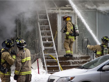 Ottawa Fire fighters were on the scene of a working fire at 89 Richmond Road Friday December 29, 2017.   Ashley Fraser/Postmedia