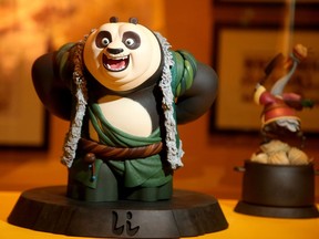 An original maquette from Kung Fu Panda is on display amongst dozens of others at the DreamWorks Animation exhibit - Journey From Sketch to Screen - which opens to the public Friday, Dec. 8, 2017, at the Canadian Museum of History.