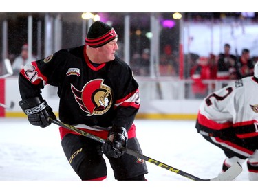 Bryan Smolinski during first period action. In front of Parliament Hill, the NHL 100 Classic, featuring Ottawa Senators alumni players from 25 years, thrilled the fans in Ottawa Friday (Dec. 15, 2017) night. Julie Oliver/Postmedia
