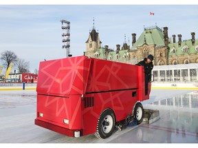 Travis O'Donnell, Zamboni driver on the Canada 150 rink on Parliament Hill, December 11, 2017.
