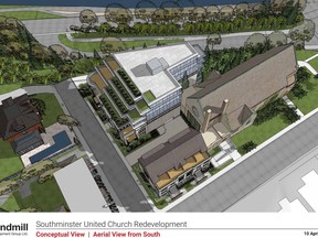 Developer's plan for the condos at Southminster Church.