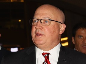 Deputy Commissioner  of the NHL Bill Daly walks the red carpet prior to the 2016 Hockey Hall of Fame induction ceremony at the Hockey Hall Of Fame & Museum on November 14, 2016 in Toronto.