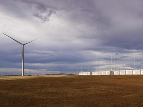 The Tesla 100 MW/129 MWh Powerpack system by billionaire entrepreneur Elon Musk in the rural town of Jamestown.