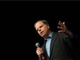 This photo taken on Dec. 9 shows Democratic Senatorial candidate Doug Jones speaking during a rally in Birmingham, Alabama. Jones scored a stunning upset victory Tuesday in an intense U.S. Senate race in conservative Alabama.