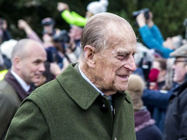 The British Royal family arrive at Sandringham to celebrate Christmas Day  Featuring: Duke of Edinburgh Where: Sandringham, United Kingdom When: 25 Dec 2017 Credit: Ward/WENN.com ORG XMIT: wenn33520363