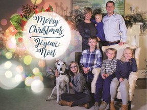Conservative Leader Andrew Scheer is seen with his family on the front of his Christmas card. Prime Minister Justin Trudeau and Scheer are going with a family theme on their Christmas -- or holiday -- cards this year.