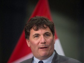 Minister of Fisheries, Oceans and the Canadian Coast Guard, Dominic LeBlanc speaks during an announcement at the Sea Island Canadian Coast Guard Base, in Richmond, B.C., on Wednesday February 15, 2017. LeBlanc says in a statement that he has been diagnosed with chronic lymphocytic leukemia.