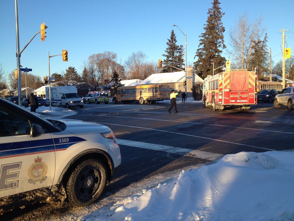 Woman struck, dragged by school bus on Woodroffe | Ottawa Citizen