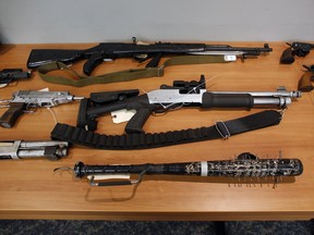 Weapons seized in the Ottawa police's Project Sabotage. There has been much debate about gun violence in Ottawa recently.