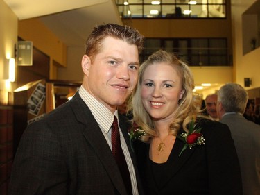 Chris Neil and Caitlin Neil at the 65 Roses Cystic Fibrosis Gala held Monday, Feb. 8, 2010, at the Hampton Inn Conference Centre.