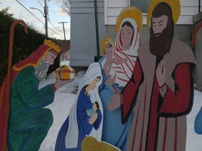 The nativity scene at Bancroft United Church now features two Marys and two baby Jesuses.
