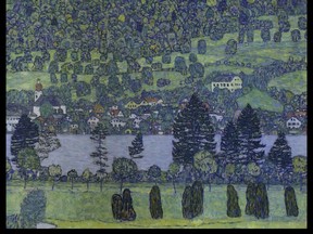 Forest Slope in Unterach on the Attersee (1916) by Gustav Klimt.
