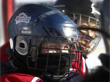 The 19th annual Bell Capital Cup officially got underway at the Canada 150 hockey rink on Parliament Hill in Ottawa Wednesday Dec 27, 2017. The Brampton Canadettes (white and blue) and the Kanata Rangers (blue and red) girls Pee-Wee AA  made it through the first period of the 10:10 a.m. game Wednesday before it was called off due to poor ice conditions as a result from the weather being too cold.    Tony Caldwell