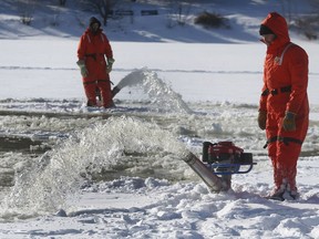 Ice crews started to prepare Dow's Lake on Dec. 26 for skating. The deep-freeze weather this week should help.