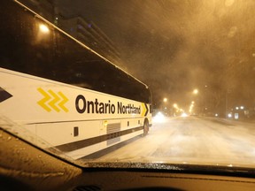 An Ontario Northland bus is seen is this file photo from December 2015. Michael Peake/Postmedia