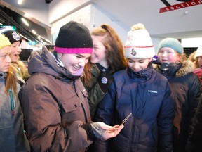 Over 30 Grade 7/8 math students from Sacred Heart High School were at Lansdowne Park Wednesday as guests of the NHL.