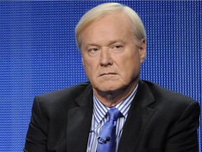 FILE - In this Tuesday, Aug. 2, 2011 file photo, Chris Matthews, host of "Hardball" on MSNBC, is pictured at the NBC Universal summer press tour in Beverly Hills, Calif. A spokesman for MSNBC on Sunday, Dec. 17, 2017 confirmed a report that a staffer at the news channel nearly two decades ago had been paid and left her job after she complained she was sexually harassed by "Hardball" host Chris Matthews.