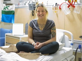 Delilah Saunders is pictured in her room in Toronto General Hospital, Tuesday, December 19, 2017.