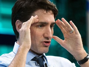 Prime Minister Justin Trudeau participates in Fortune Global Forum Armchair Discussion "Global Leadership: The View from Canada", moderated by Nancy Gibbs in Guangzhou, China on Thursday, Dec. 7, 2017.