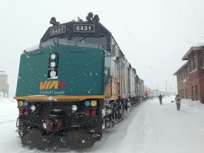 A Via Rail train is pictured in this undated file photo.