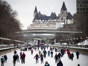 The National Capital Commission opened a another stretch of the Rideau Canal Skateway Sunday, Jan. 7, 2018, extending the Skateway from the National Arts Centre to Dows Lake.