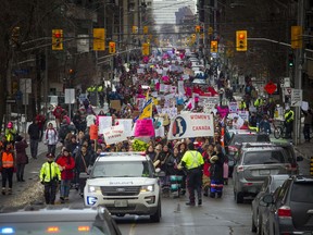 The Women's March in Ottawa – now is the moment, the authors say, to confront sexism, racism, transphobia and colonialism in society.